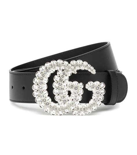 gucci crystal embellished belt|black Gucci belt silver buckle.